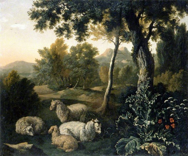 Landscape with Sheep by Abraham Begeyn