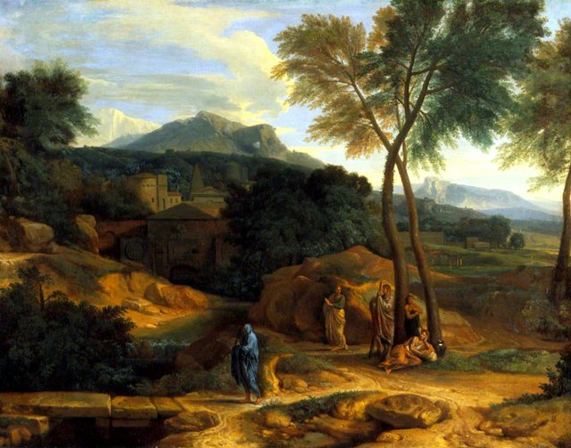Classical Landscape by Francisque Millet