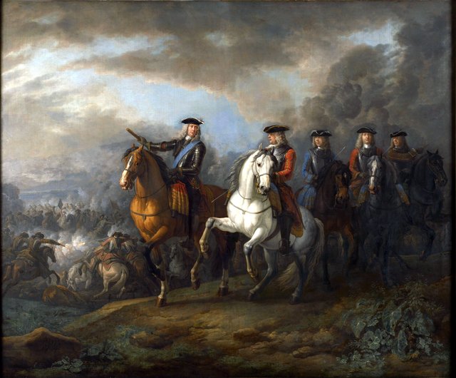 The Duke of Marlborough and the Earl of Cadogan at Blenheim (Hochstadt) by Pieter van Bloemen