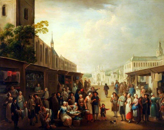 A Street Scene by Franz de Paula Ferg
