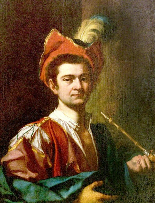 Portrait of a Man Smoking a Pipe by Giuseppe Bonito