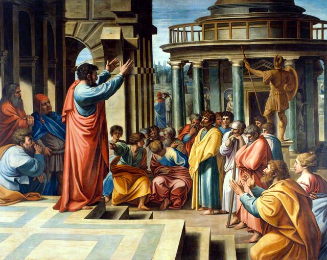 Paul Preaching in the Areopagus (copy after Raphael) by James Thornhill