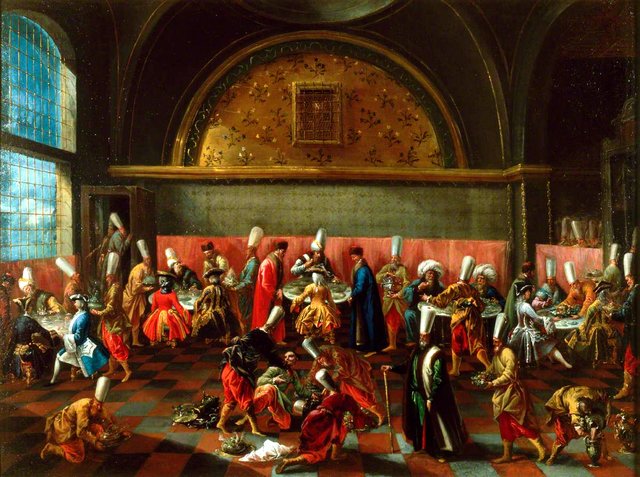 Dinner Given by the Grand Vizir to a European Ambassador by Giovanni Antonio Guardi