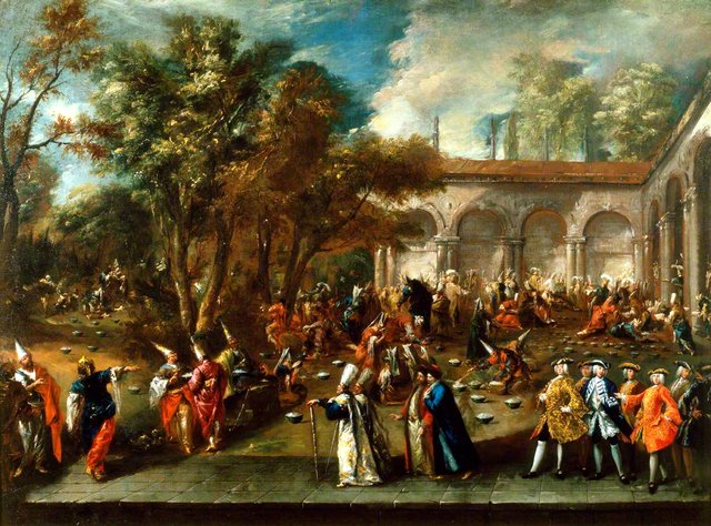 A European Ambassador in the Second Court of the Topkapi Palace by Giovanni Antonio Guardi