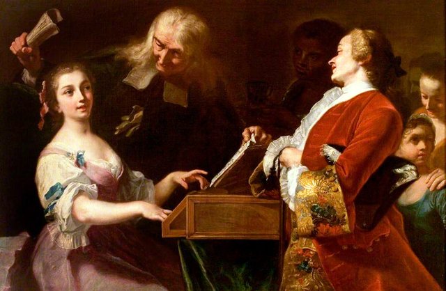 The Music Lesson by Giuseppe Bonito