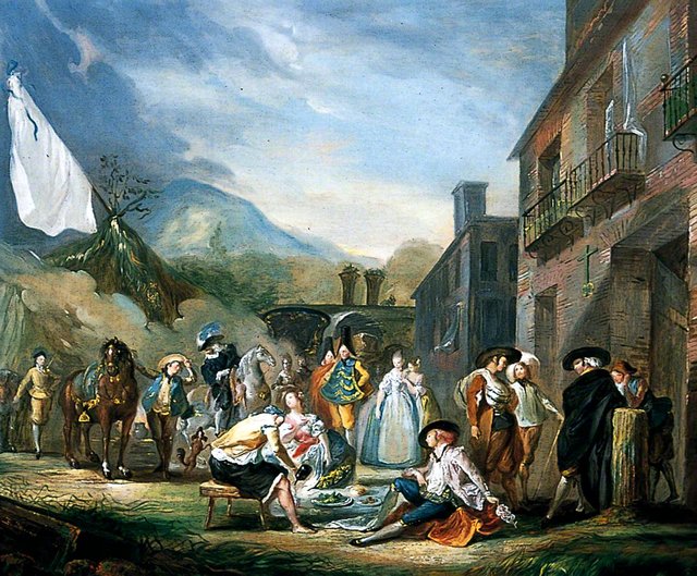 A Picnic at a Country Town by Luis Paret y Alcázar