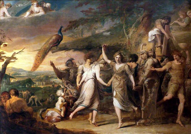 A Grecian Harvest Home, or Thanksgiving to the Rural Deities, Ceres, Bacchus (painting 2 of 6 in the series 'The Progress of Human Knowledge and Culture') by James Barry