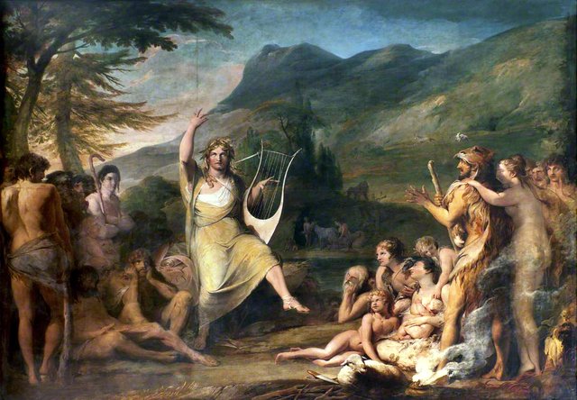 Orpheus (painting 1 of 6 in the series 'The Progress of Human Knowledge and Culture') by James Barry