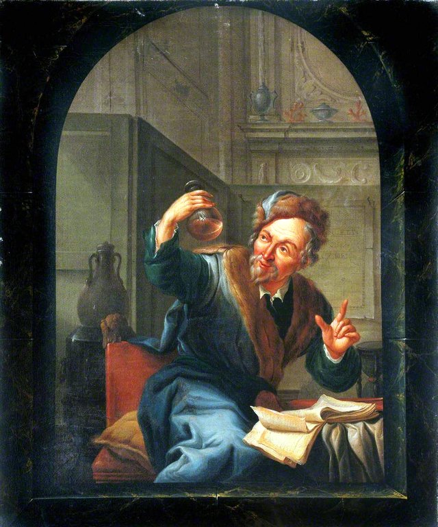 A Physician or Apothecary Examining a Flask at a Casement by Willem Joseph Laquy