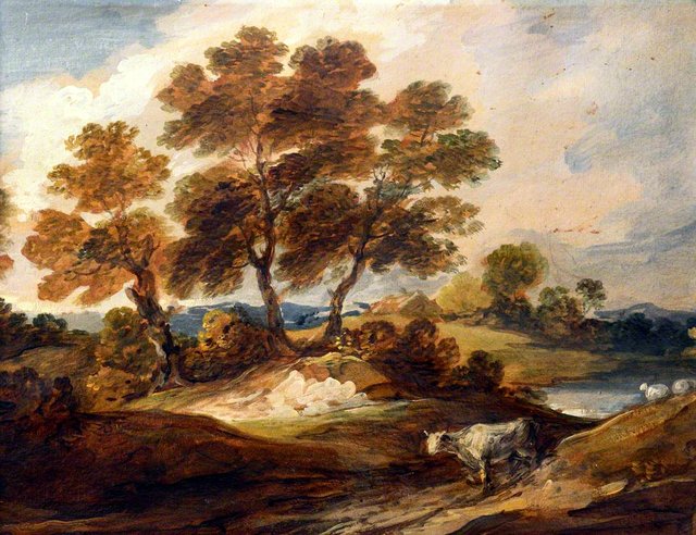 Landscape with a Cow and a Sheep by Gainsborough Dupont