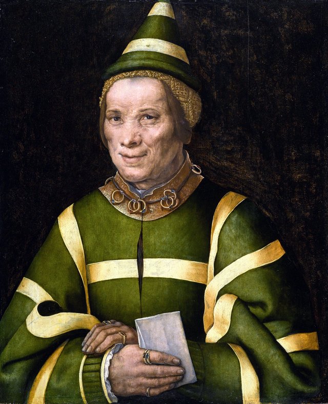 Portrait of Elisabet, Court fool of Anne of Hungary by Jan Sanders van Hemessen