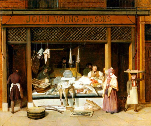 A Fishmonger's Shop by Jacques-Laurent Agasse