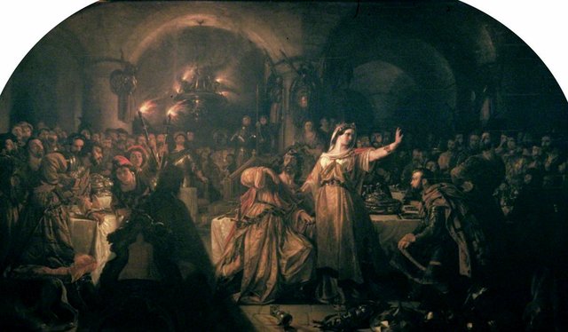 The Banquet Scene in Shakespeare's 'Macbeth' by Daniel Maclise