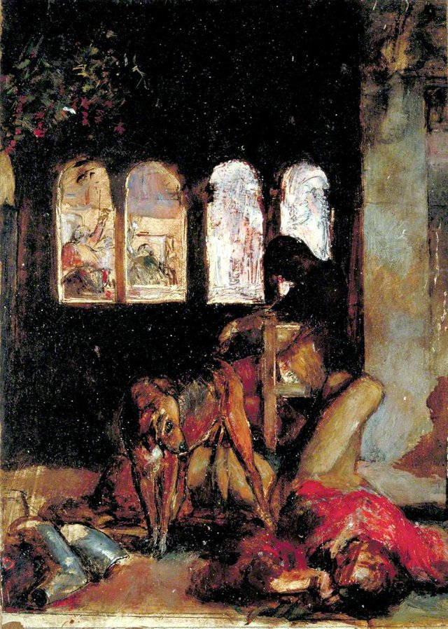 Study for 'The Eve of Saint Agnes' by William Holman Hunt