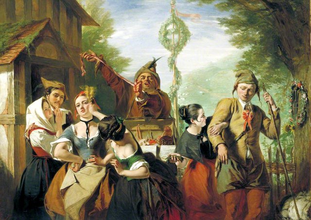 Scene from 'The Winter's Tale' (Act IV, Scene 4) (from the play by William Shakespeare) by Augustus Egg