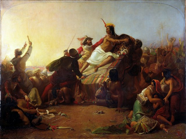 Pizarro Seizing the Inca of Peru by John Everett Millais