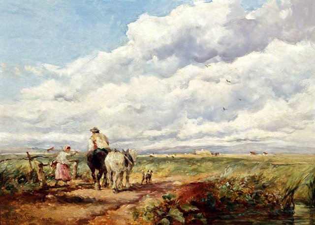 Landscape with Haymakers by David Cox