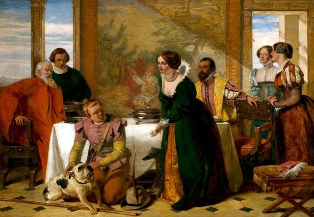 Launce's Substitute for Proteus' Dog (from 'The Two Gentlemen of Verona' by William Shakespeare) by Augustus Egg
