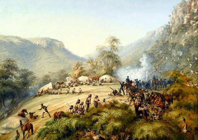 The 74th above Waterkloof, 1851 by Thomas Baines