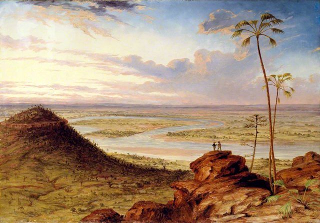 A Bend in the Victoria River, North Australia by Thomas Baines