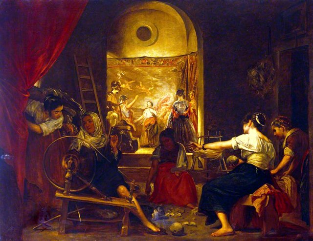 Las Hilanderas (copy after Diego Velázquez) by Edwin Long