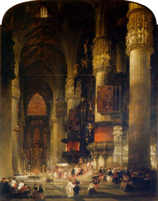 Interior of the Duomo, Milan by David Roberts