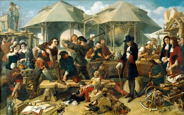 Peter the Great at Deptford Dockyard by Daniel Maclise