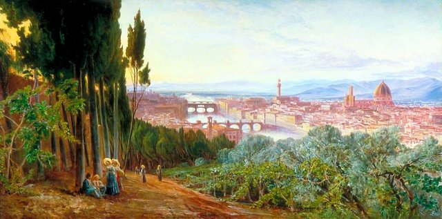 View of Florence from Villa San Firenze by Edward Lear