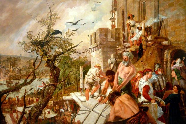 The Building of the New Castle, 1080 by William Bell Scott