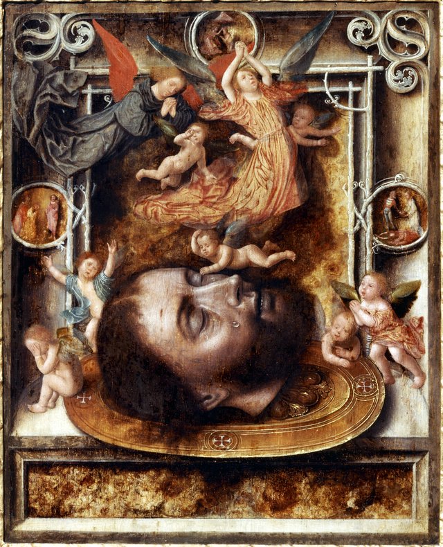 The Head of Saint John the Baptist by Jan Mostaert