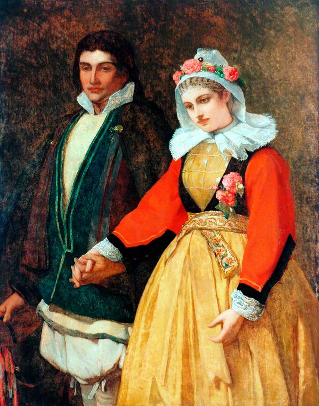 Double Portrait, the Betrothed by Jean-François Portaels