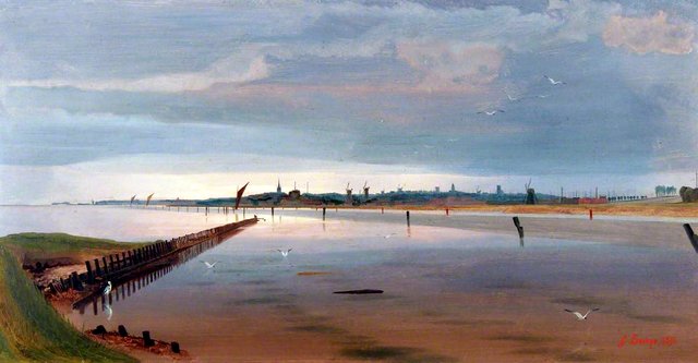 Breydon Water, Norfolk by Frederick Sandys