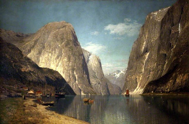 Near Gudvangen on the Sogne Fjord by Adelsteen Normann