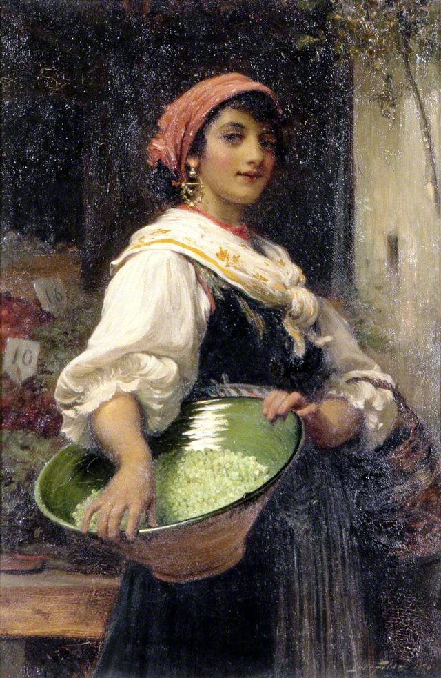 A Venetian Market Girl by Luke Fildes