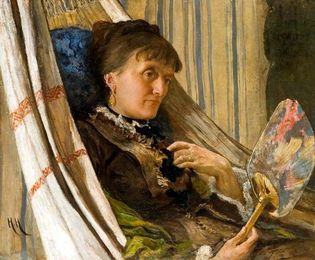 Anna Herkomer, née Weise (d.1883) by Hubert von Herkomer