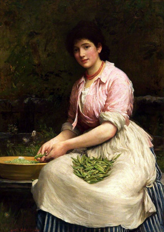Girl Shelling Peas by Luke Fildes
