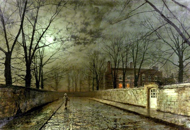 Silver Moonlight by John Atkinson Grimshaw