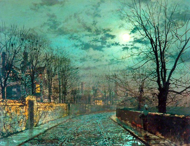 Moonlight Scene near Leeds by John Atkinson Grimshaw