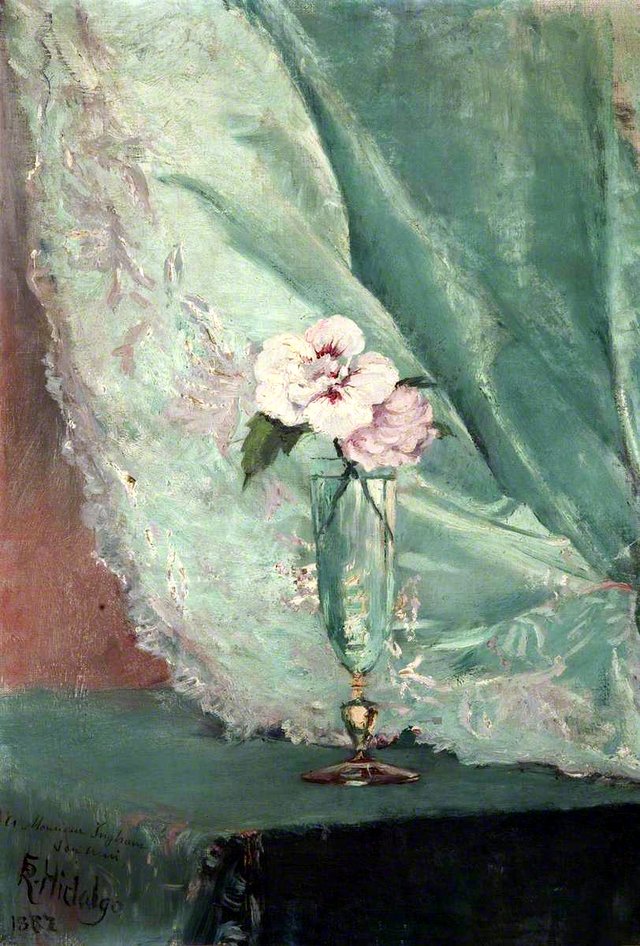 Still Life (Flowers in a Vase) by Félix Resurrección Hidalgo