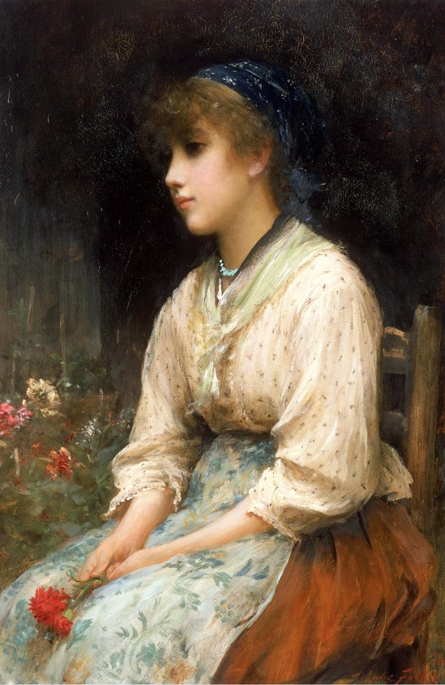 A Venetian Flower Girl by Luke Fildes