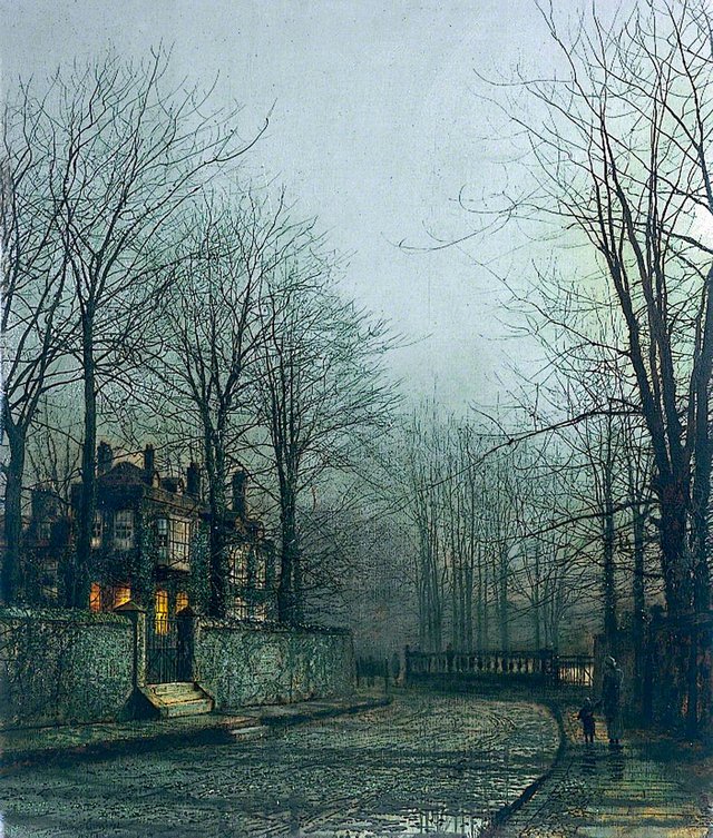 Silver Moonlight by John Atkinson Grimshaw