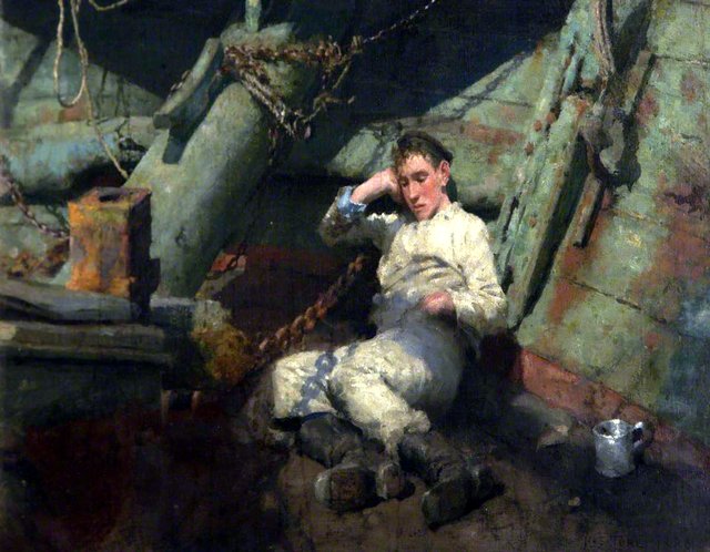 Taking a Spell by Henry Scott Tuke