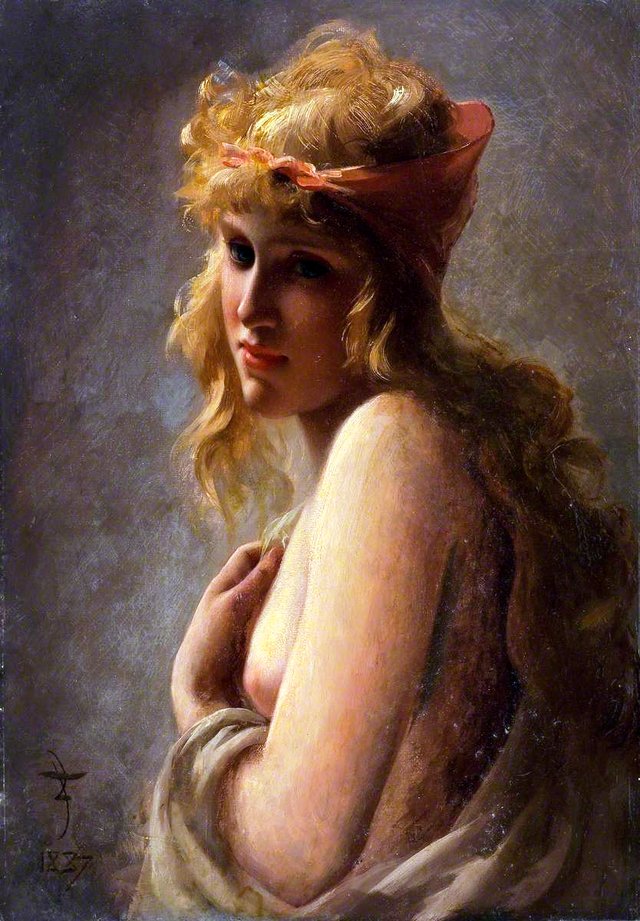 Study of a Girl by Luis Ricardo Falero