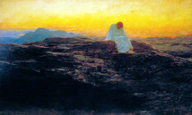 The Temptation in the Wilderness by Briton Rivière