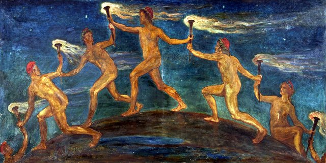 Race of Hero Spirits Pass by Walter Crane