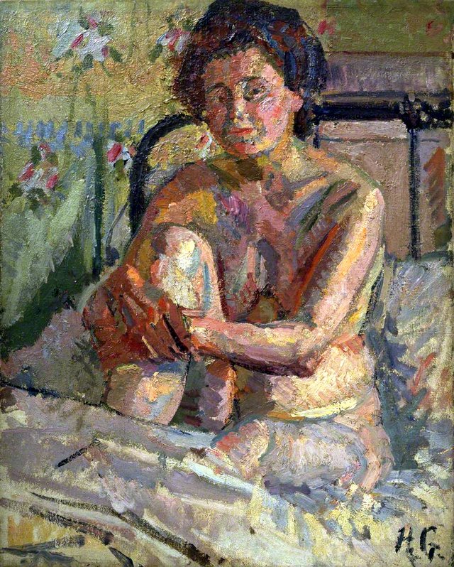 Nude on a Bed by Harold Gilman