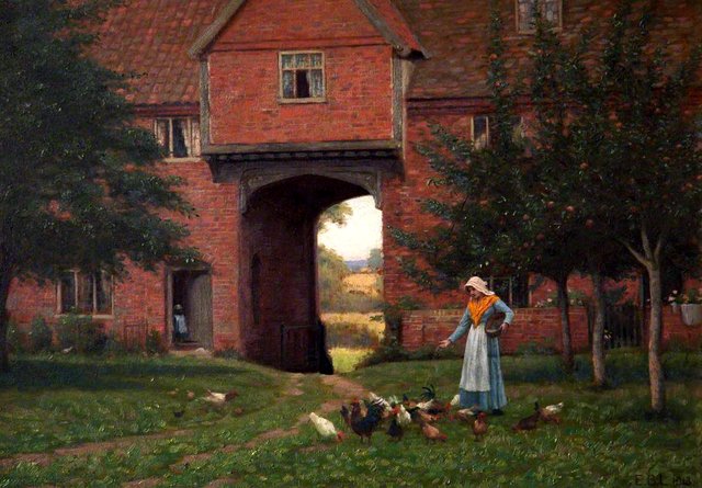 Hales Old Hall, Hales Green, near Norwich, Norfolk by Edmund Blair Leighton