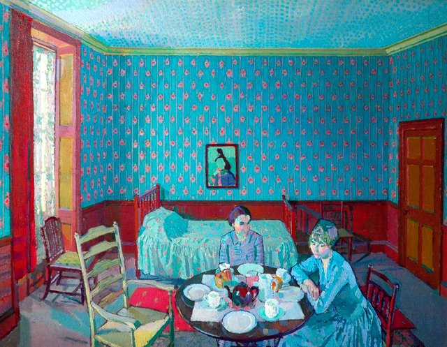 Tea in the Bedsitter by Harold Gilman