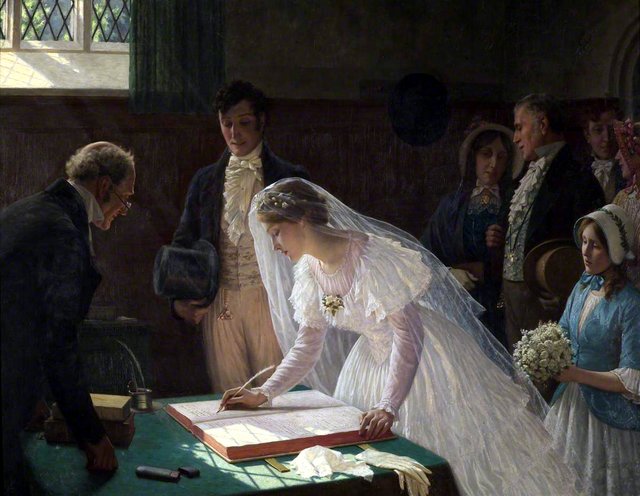 The Wedding Register by Edmund Blair Leighton
