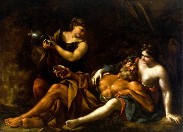 Lot and his daughters by Andrea Vaccaro